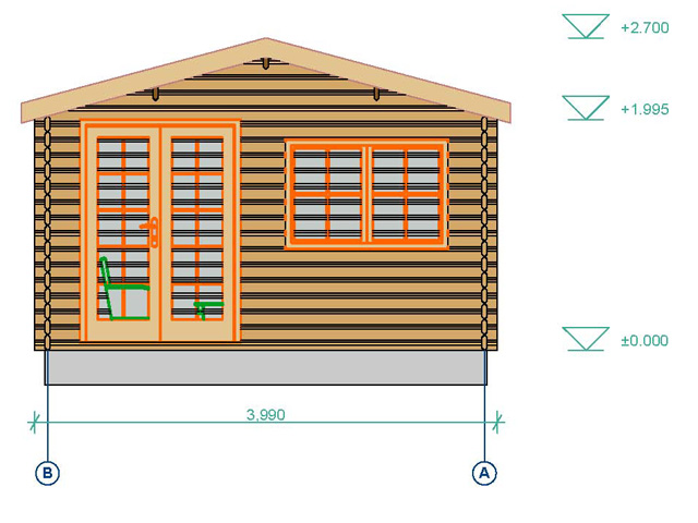 Details about KING Log Cabin 4 x 3m, Summer House, Garden Shed